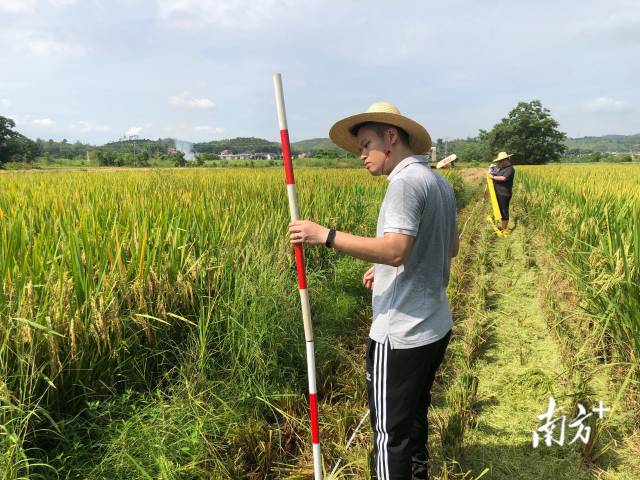检查组划定测量区域