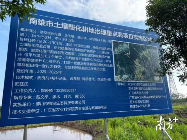 项目区竖立统一的标识牌。